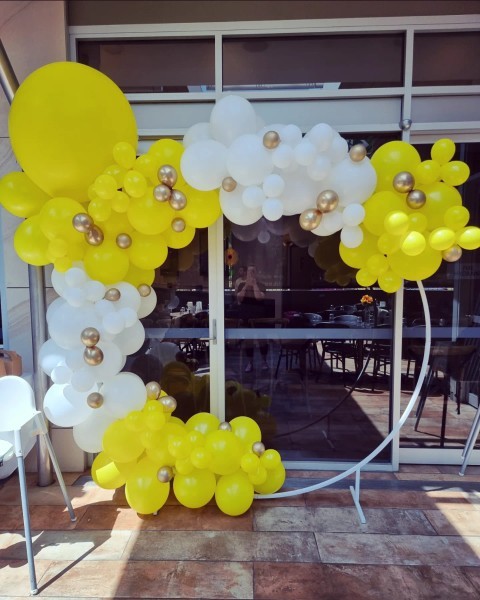 balloon styling sunflower themed event birthday package